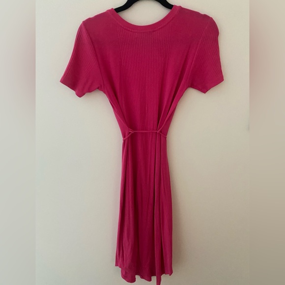 Anthropologie Hot Pink Mid Dress with Tie, size XS - Picture 4 of 4